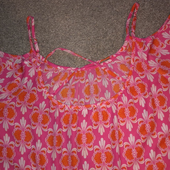 EUC XL Charming Charlie cold shoulder top with criss/cross on back. Cool, flowy - Picture 5 of 6